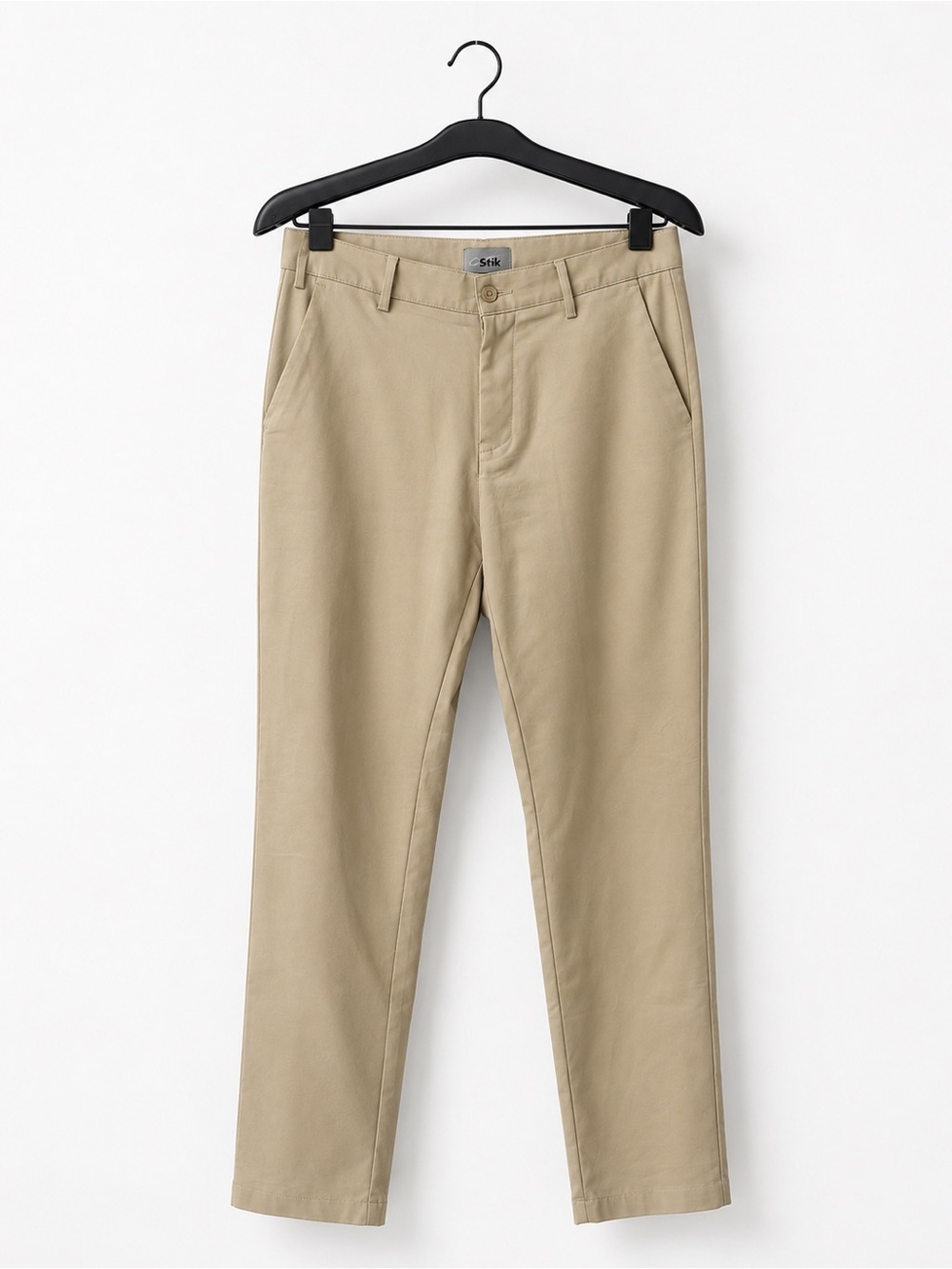 Men's Stik Beige Stretch Chino Pants – Size 32